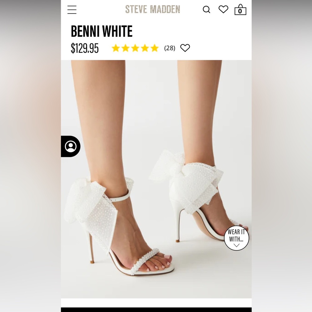 Steve Madden Benni White Bow Heels